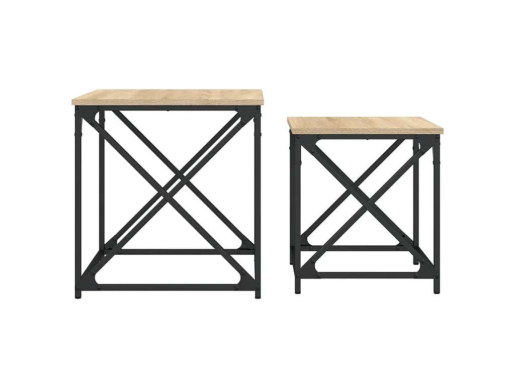 2er-Set Satztische Couchtische Sonoma-Eiche Holzwerkstoff -MN18192