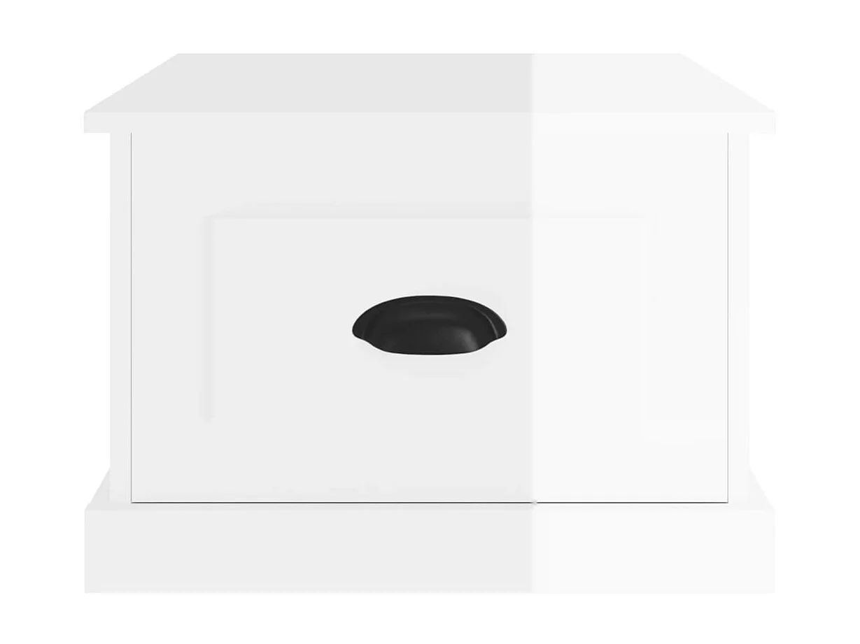 Couchtisch Beistelltisch Hochglanz-Weiß 50x50x35 cm Holzwerkstoff -MN82586