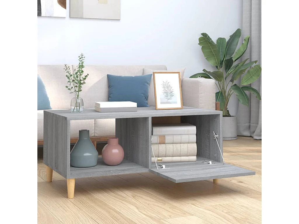 Couchtisch Beistelltisch Grau Sonoma 89,5x50x40 cm Holzwerkstoff -MN99028