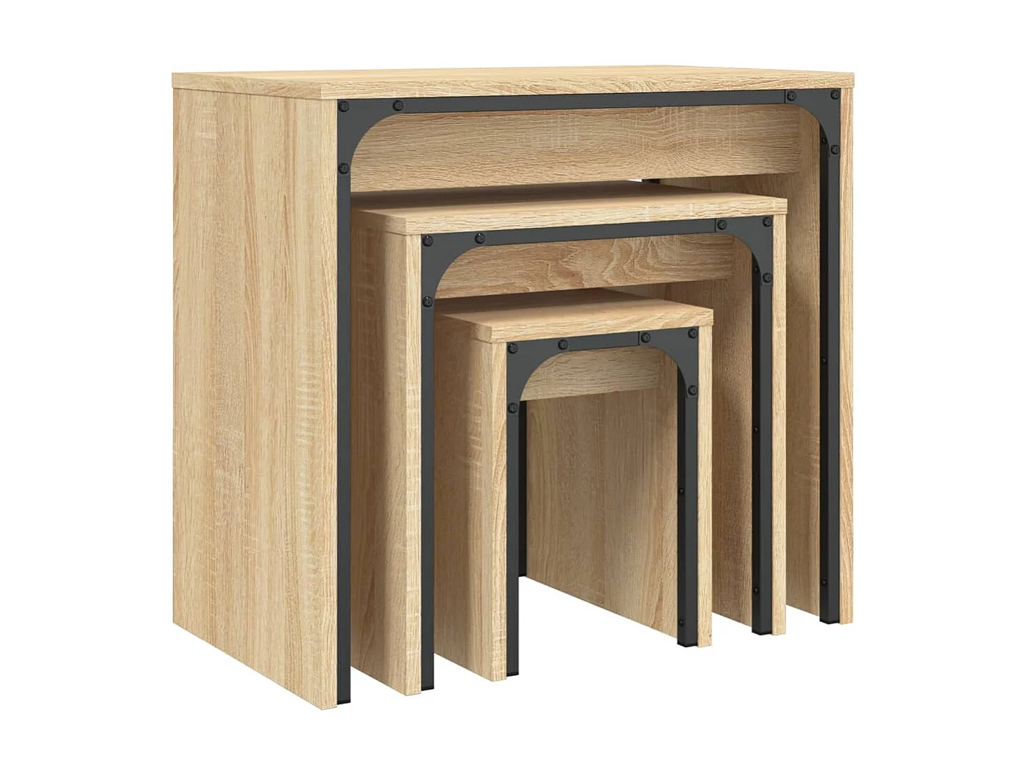 3er-Set Satztische Couchtische Sonoma-Eiche Holzwerkstoff -MN28723