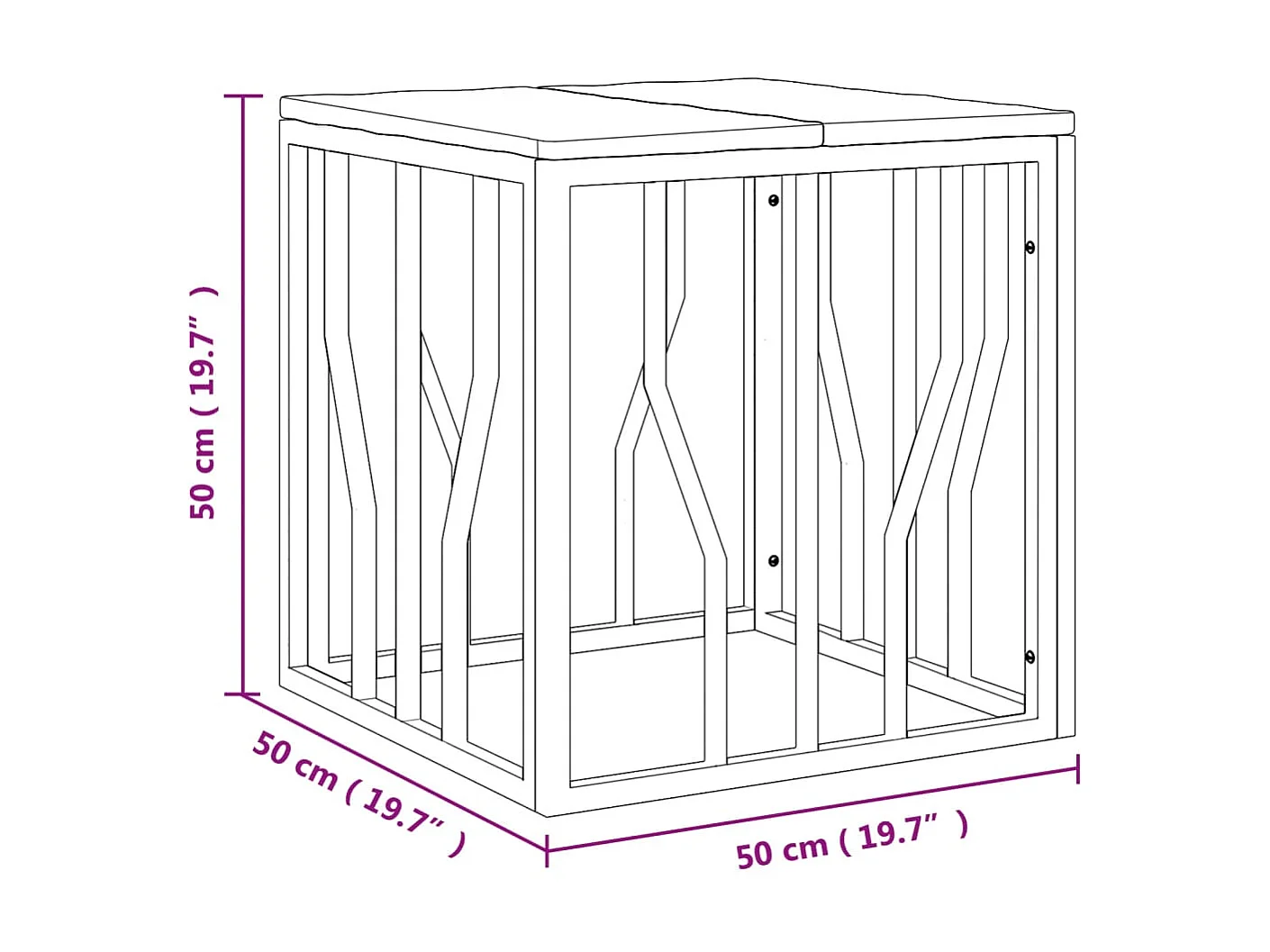 Couchtisch Beistelltisch Golden Edelstahl und Altholz Massiv -MN28516
