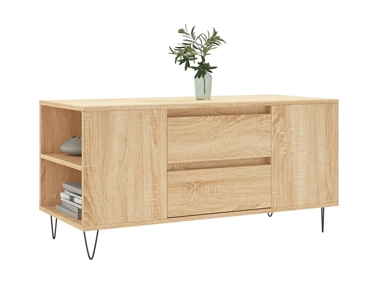 Couchtisch Beistelltisch Sonoma-Eiche 102x44,5x50 cm Holzwerkstoff -MN48517