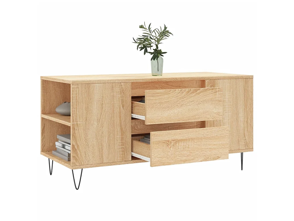 Couchtisch Beistelltisch Sonoma-Eiche 102x44,5x50 cm Holzwerkstoff -MN48517