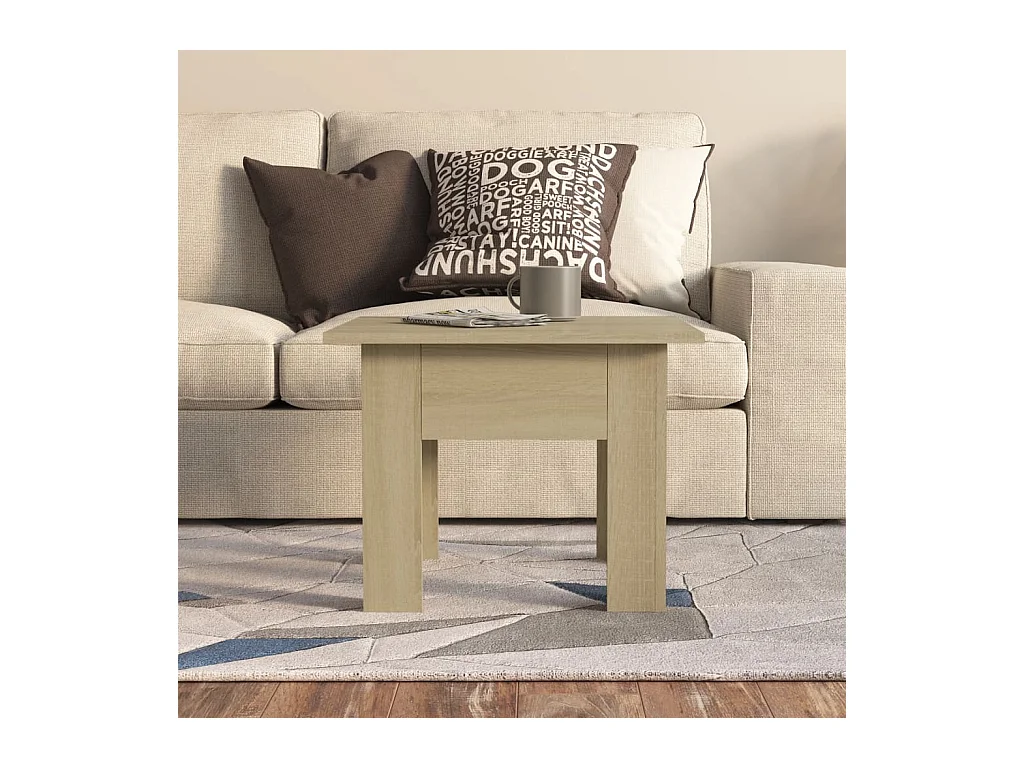 Couchtisch Beistelltisch Sonoma-Eiche 55x55x42 cm Holzwerkstoff -MN91474