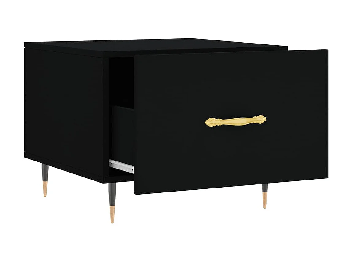 Couchtisch Beistelltisch Schwarz 50x50x40 cm Holzwerkstoff -MN98630