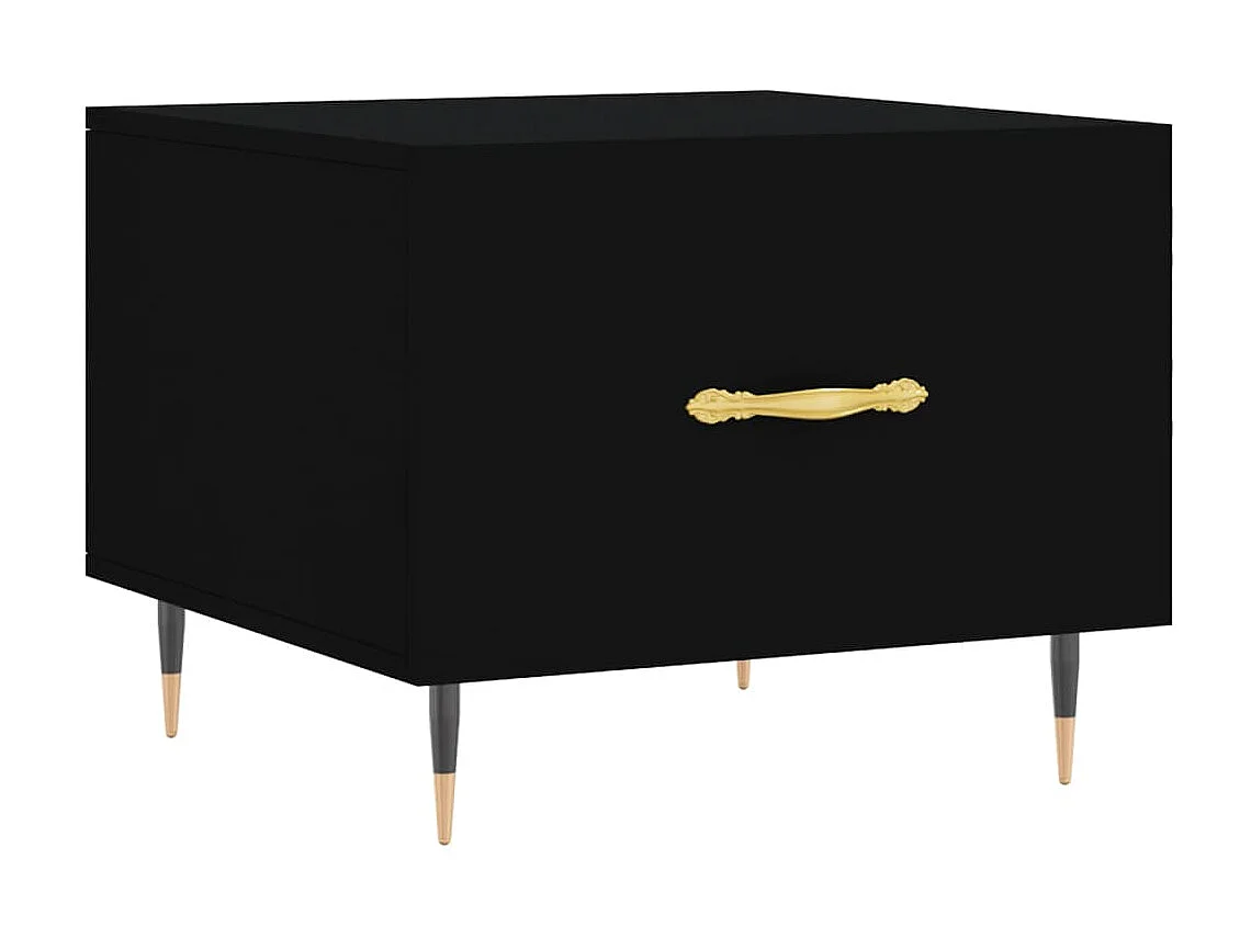 Couchtisch Beistelltisch Schwarz 50x50x40 cm Holzwerkstoff -MN98630