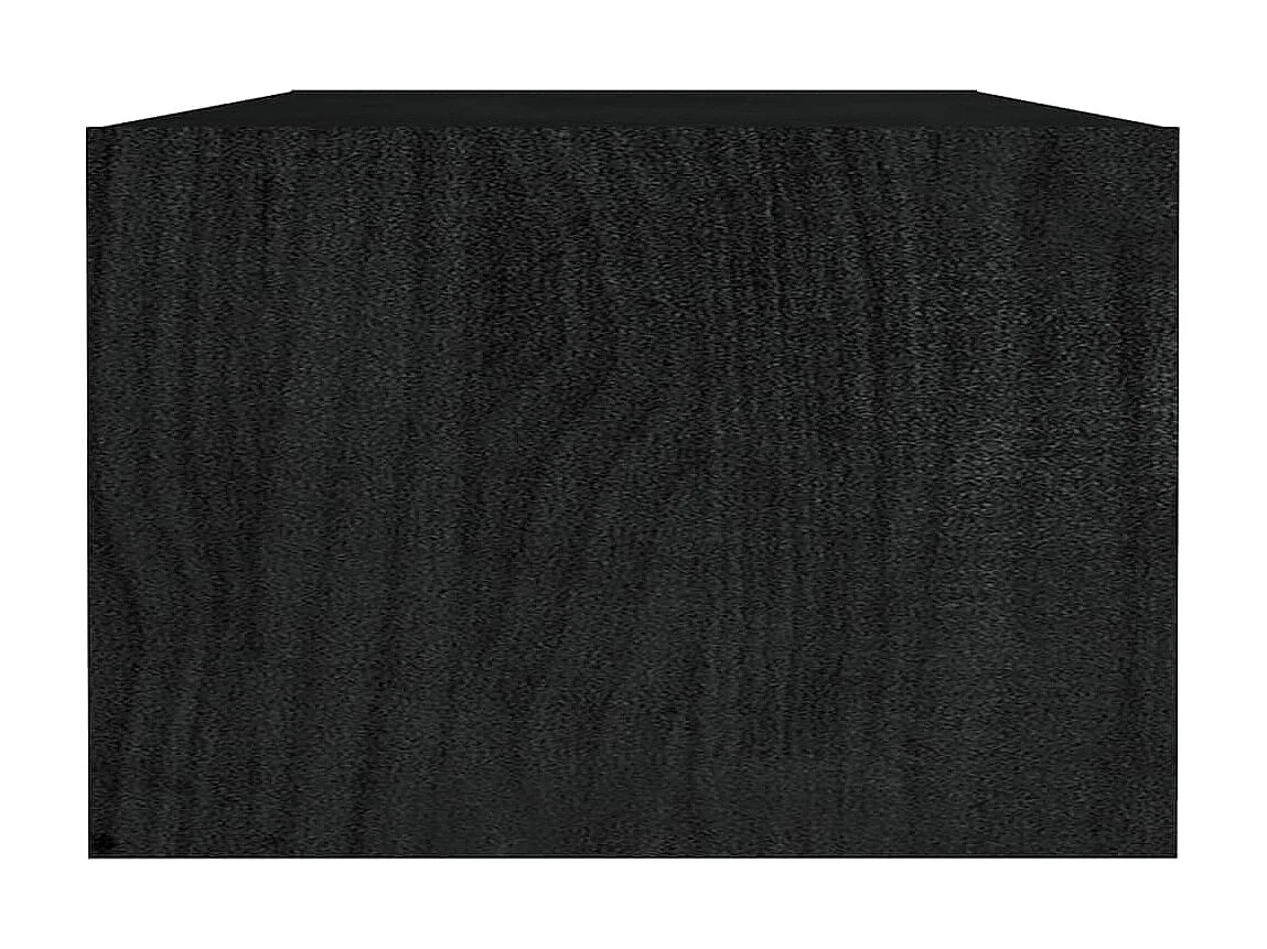 Couchtisch Beistelltisch Schwarz 110x50x34 cm Massivholz Kiefer -MN70608