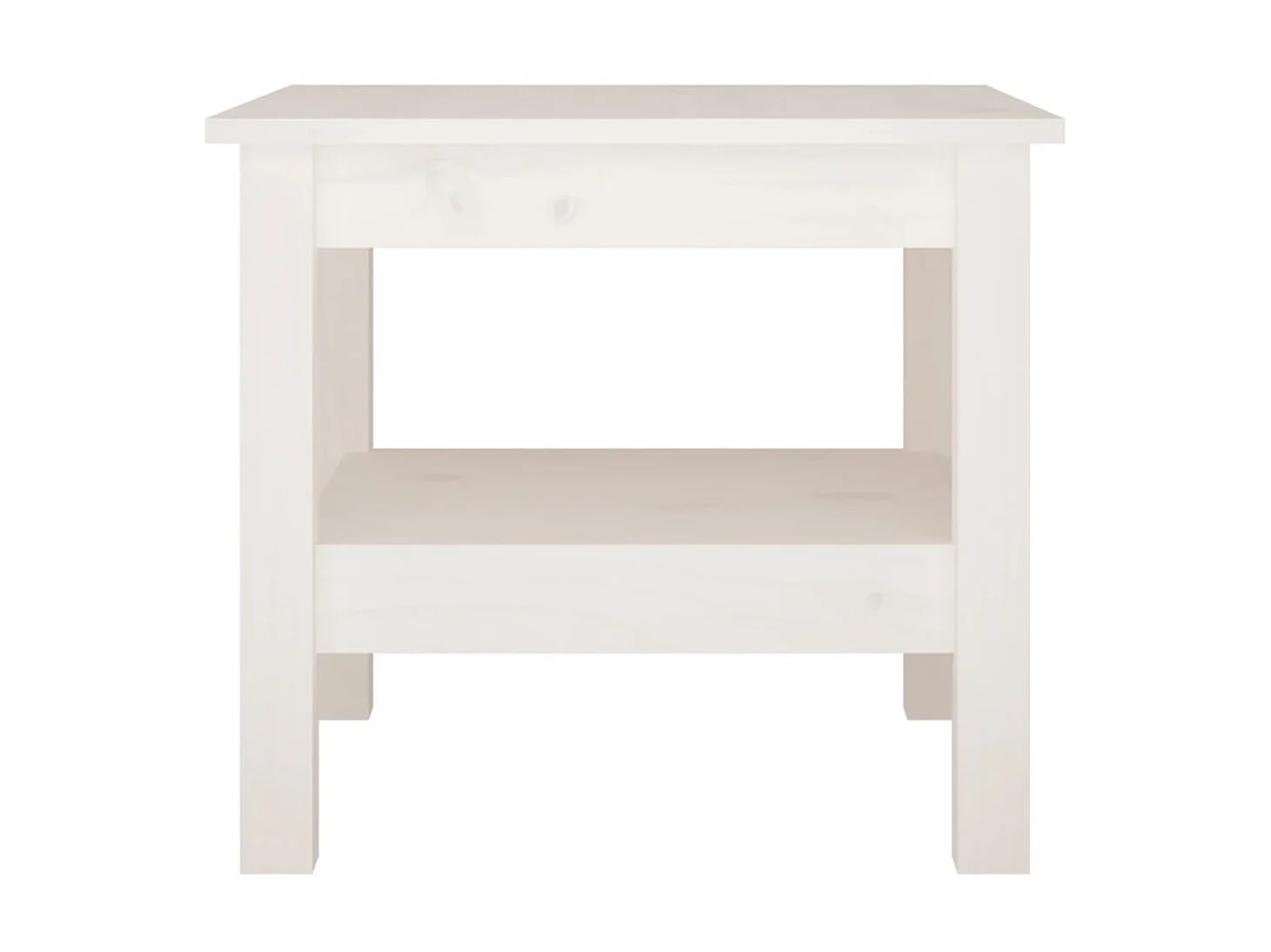 Couchtisch Beistelltisch Weiß 45x45x40 cm Massivholz Kiefer -MN36887