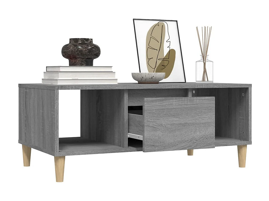 Couchtisch Beistelltisch Grau Sonoma 90x50x36,5 cm Holzwerkstoff -MN16366