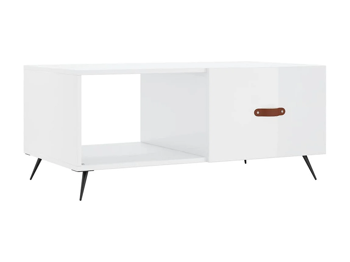 Couchtisch Beistelltisch Hochglanz-Weiß 90x50x40 cm Holzwerkstoff -MN55152