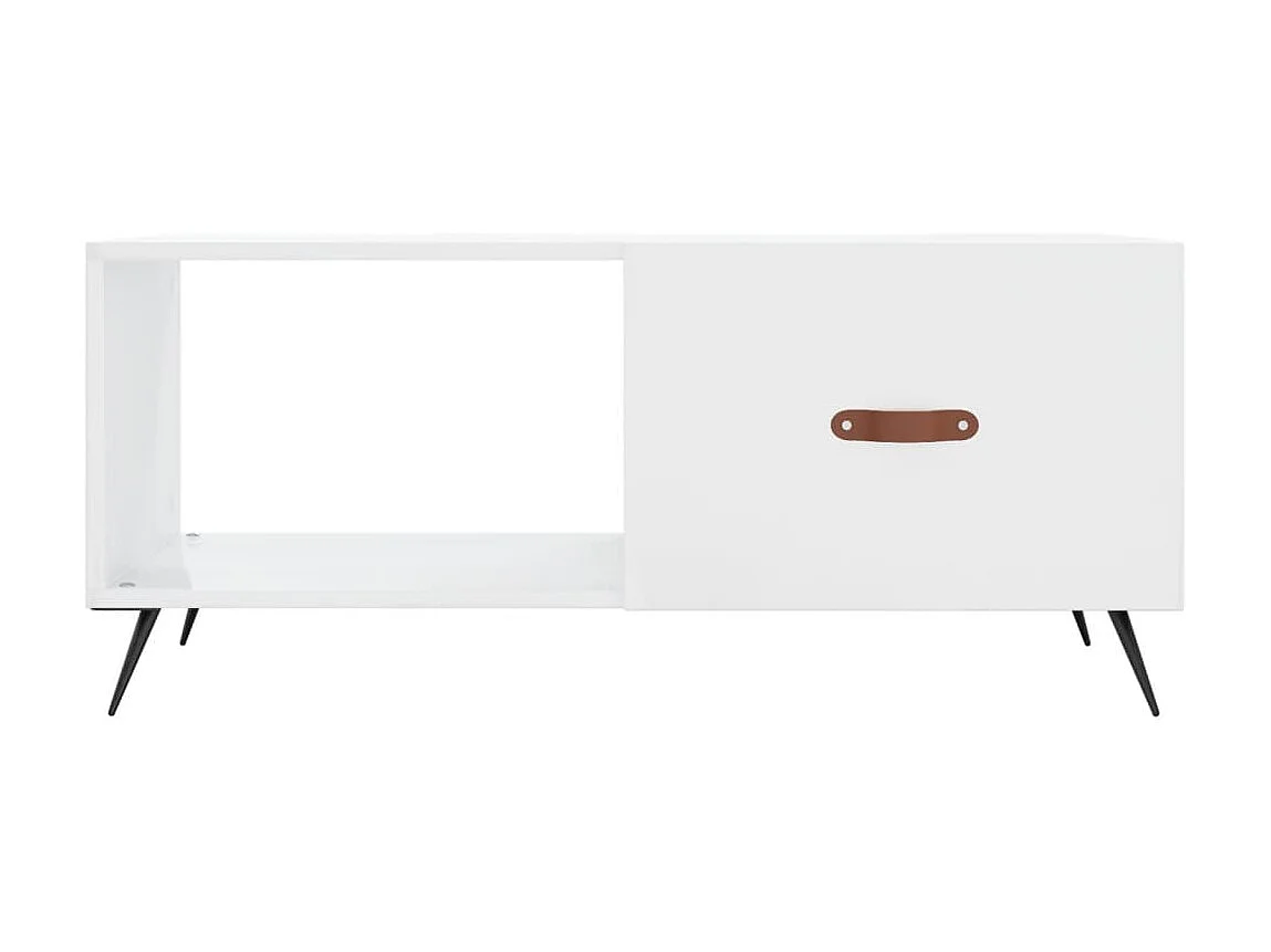 Couchtisch Beistelltisch Hochglanz-Weiß 90x50x40 cm Holzwerkstoff -MN55152