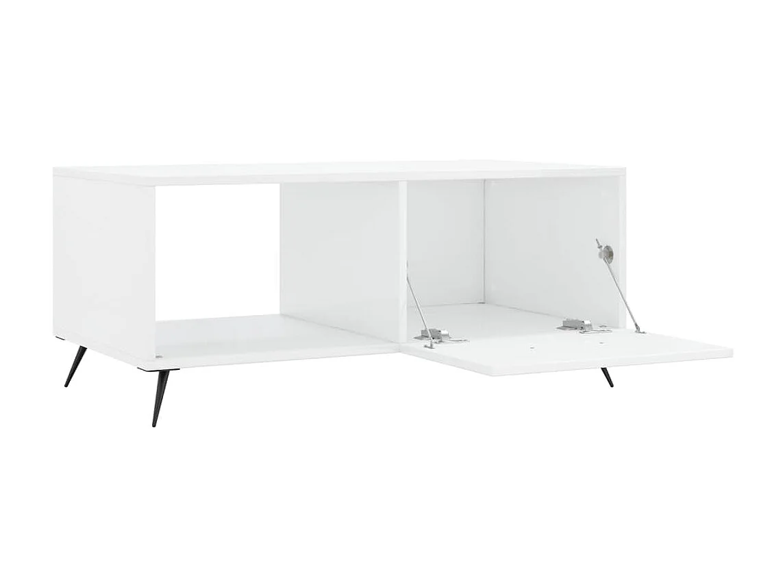 Couchtisch Beistelltisch Hochglanz-Weiß 90x50x40 cm Holzwerkstoff -MN55152