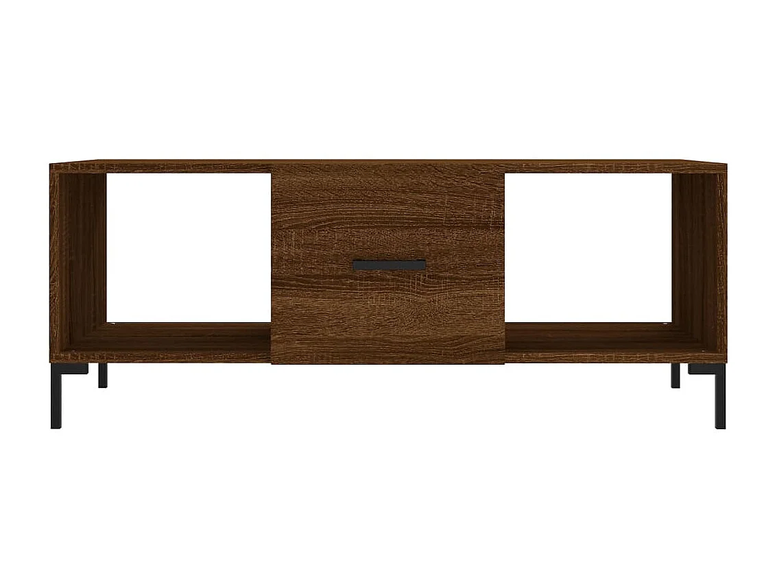 Couchtisch Braun Beistelltisch Eichen-Optik 102x50x40 cm Holzwerkstoff -MN22201