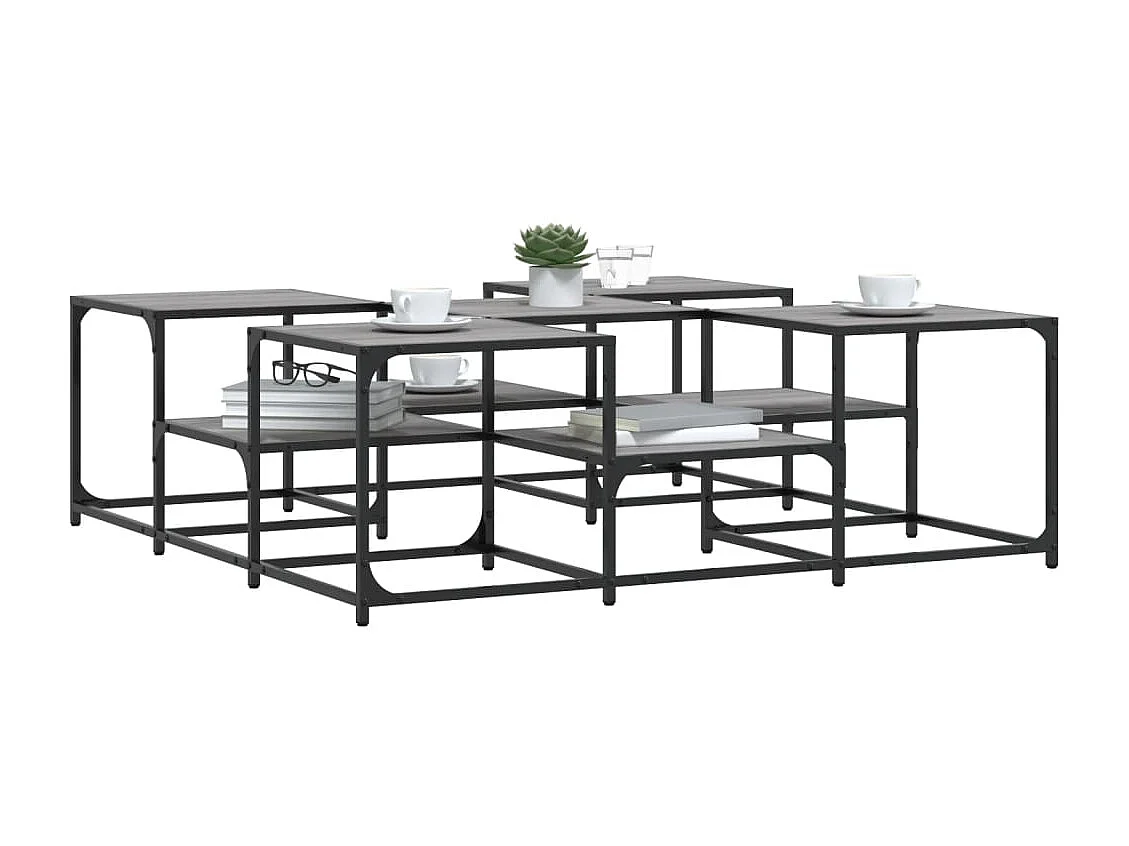 Couchtisch Beistelltisch Grau Sonoma 121x121x40 cm Holzwerkstoff -MN42038