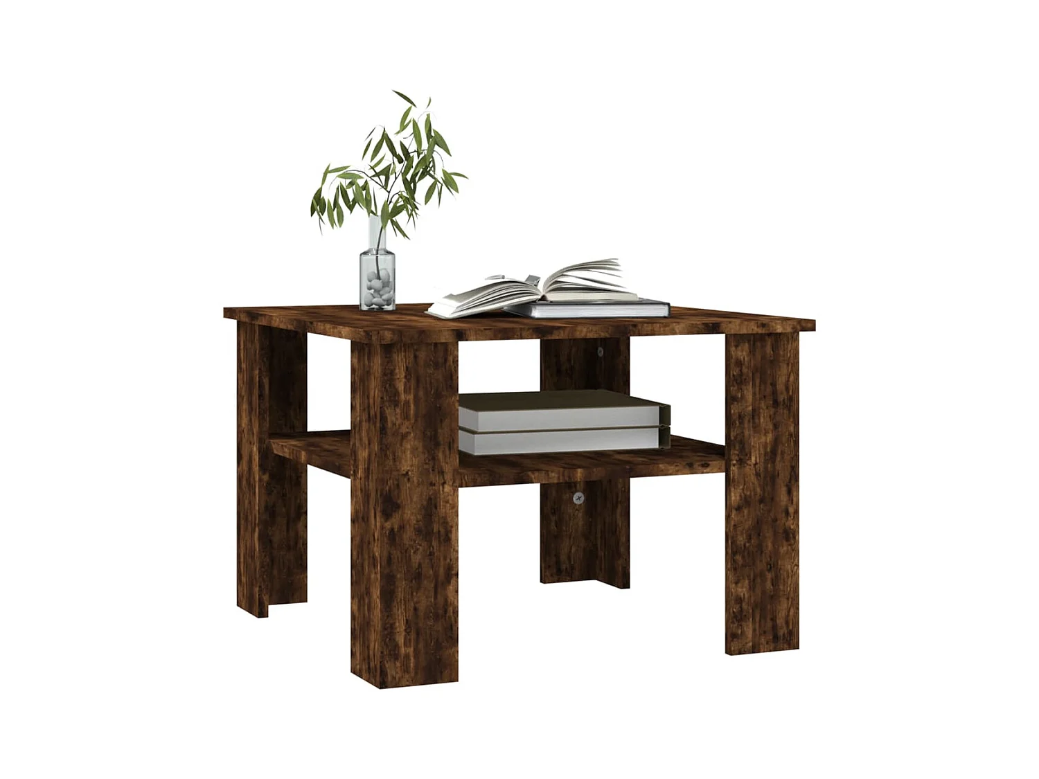 Couchtisch Beistelltisch Räuchereiche 60x60x42 cm Holzwerkstoff -MN63961