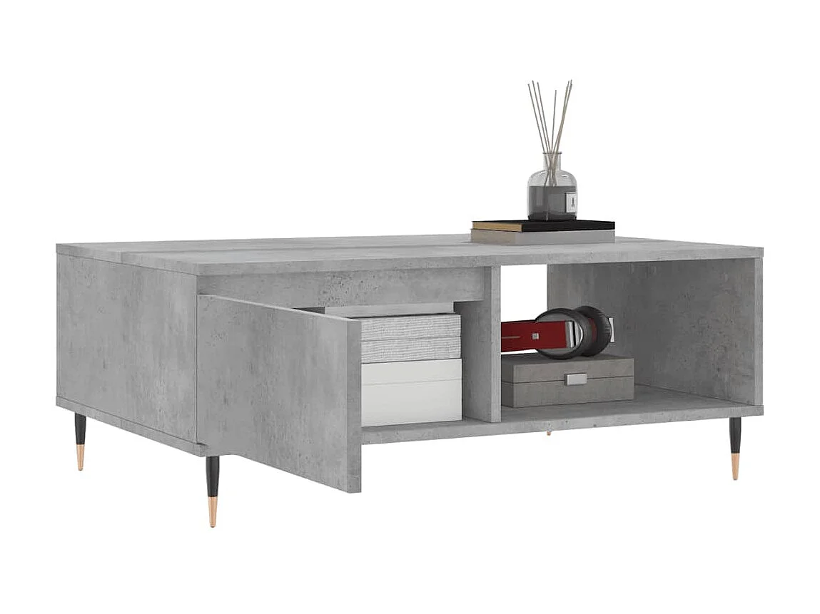 Couchtisch Beistelltisch Betongrau 90x60x35 cm Holzwerkstoff -MN16847