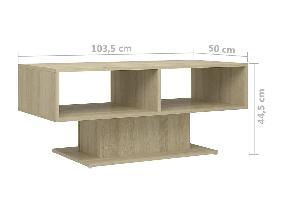 Couchtisch Beistelltisch Sonoma-Eiche 103,5x50x44,5 cm Holzwerkstoff -MN20352