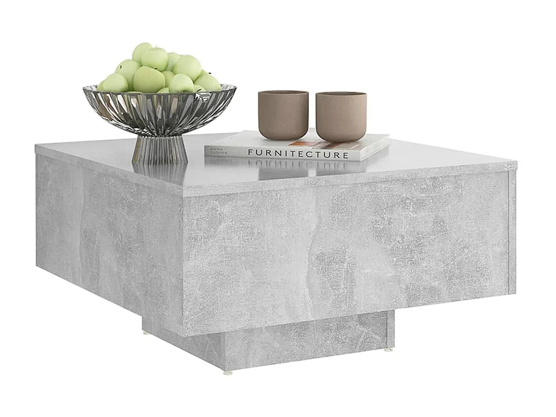 Couchtisch Beistelltisch Betongrau 60x60x31,5 cm Holzwerkstoff -MN93923