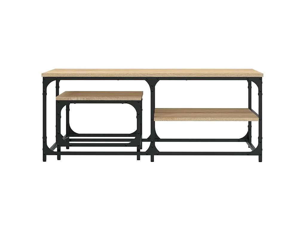 2er-Set Satztische Couchtische Sonoma-Eiche Holzwerkstoff -MN90328