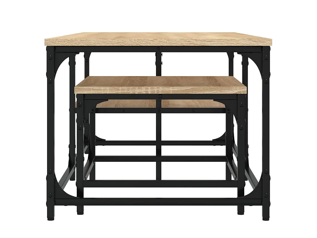 2er-Set Satztische Couchtische Sonoma-Eiche Holzwerkstoff -MN90328