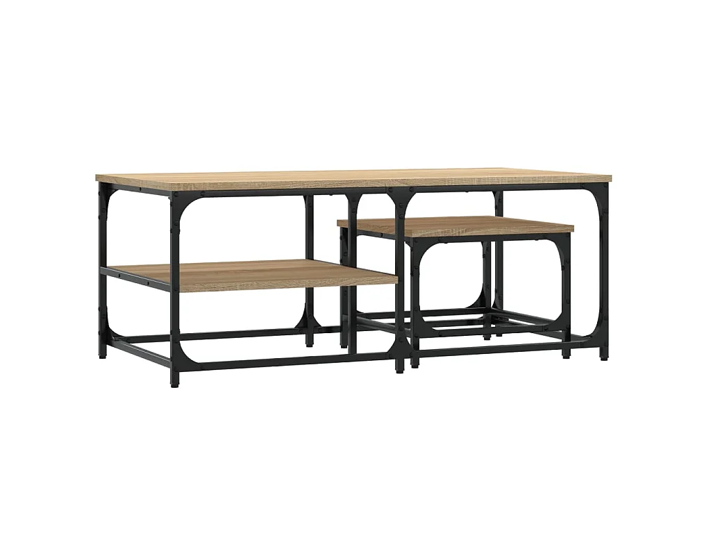 2er-Set Satztische Couchtische Sonoma-Eiche Holzwerkstoff -MN90328