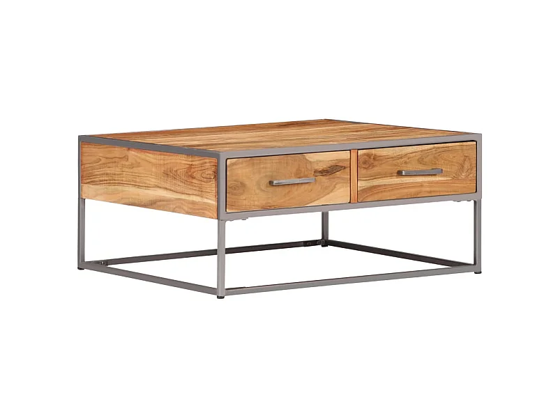 Couchtisch Beistelltisch 75 x 75 x 35 cm Massivholz Akazie -MN71449