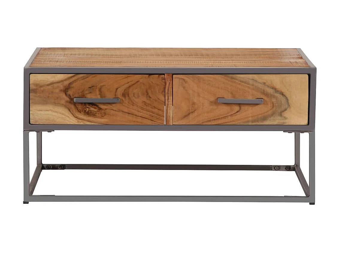 Couchtisch Beistelltisch 75 x 75 x 35 cm Massivholz Akazie -MN71449