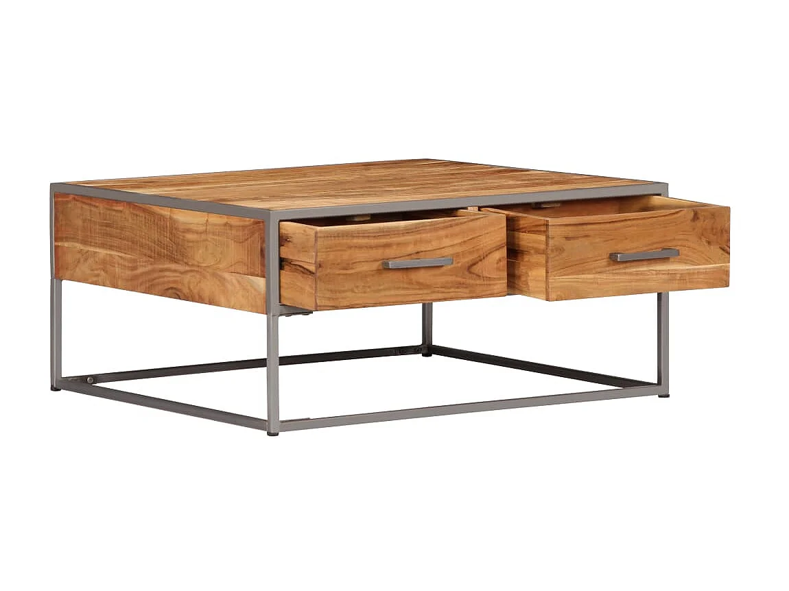 Couchtisch Beistelltisch 75 x 75 x 35 cm Massivholz Akazie -MN71449