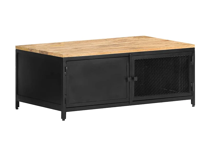 Couchtisch Beistelltisch 90x50x37 cm Raues Mango-Massivholz -MN10259