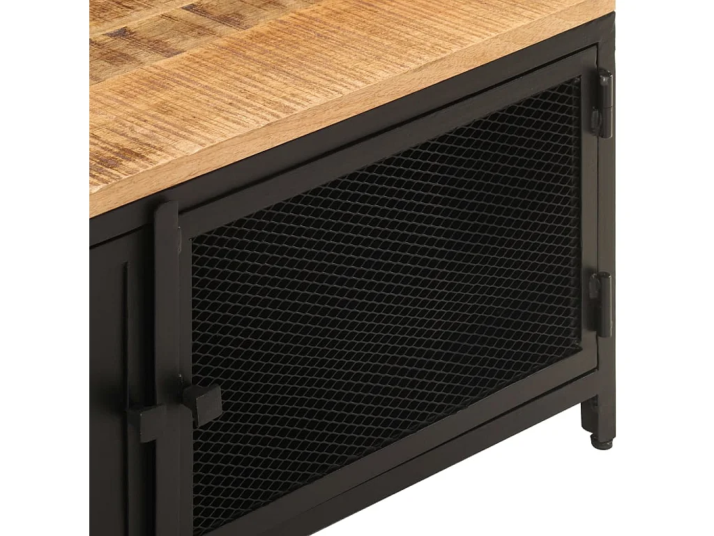 Couchtisch Beistelltisch 90x50x37 cm Raues Mango-Massivholz -MN10259