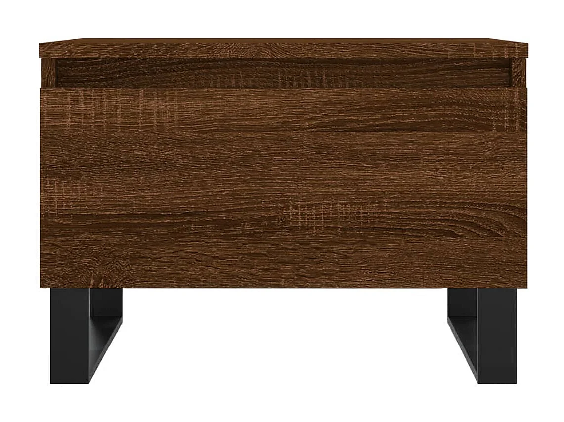 2er-Set Couchtische Beistelltisch Braun Eichen-Optik 50x46x35 cm Holzwerkstoff -MN40574