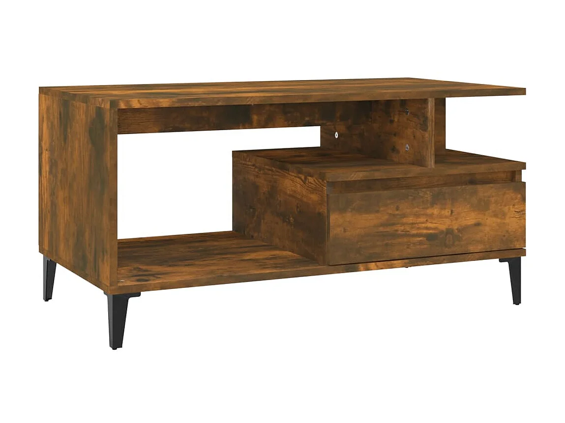 Couchtisch Beistelltisch Räuchereiche 90x49x45 cm Holzwerkstoff -MN79854