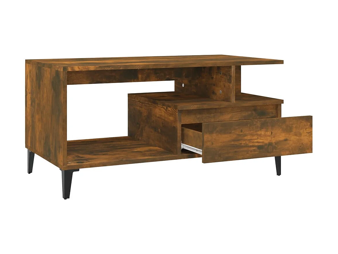 Couchtisch Beistelltisch Räuchereiche 90x49x45 cm Holzwerkstoff -MN79854
