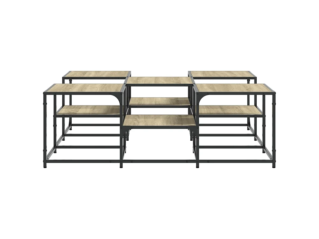 Couchtisch Beistelltisch Sonoma-Eiche 121x121x40 cm Holzwerkstoff -MN20418