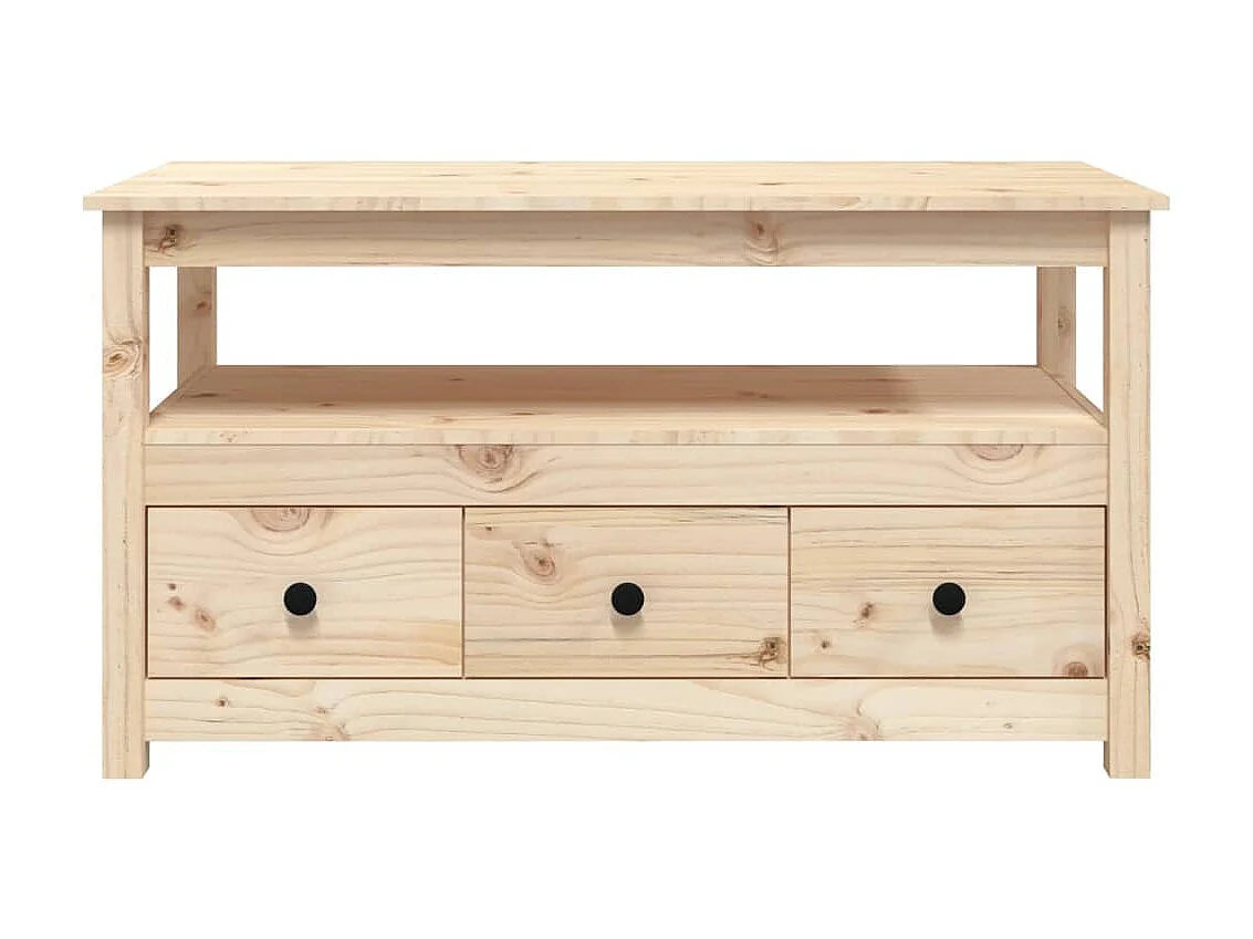 Couchtisch Beistelltisch 102x49x55 cm Massivholz Kiefer -MN91731