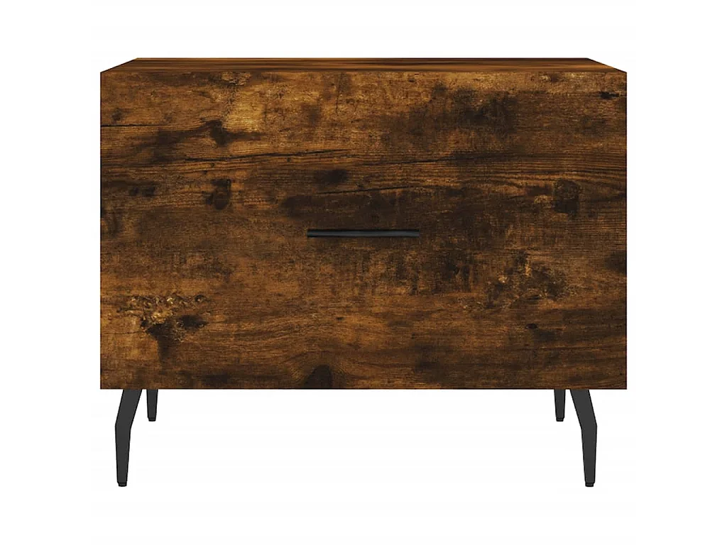 2er-Set Couchtische Beistelltisch Räuchereiche 50x50x40 cm Holzwerkstoff -MN49388