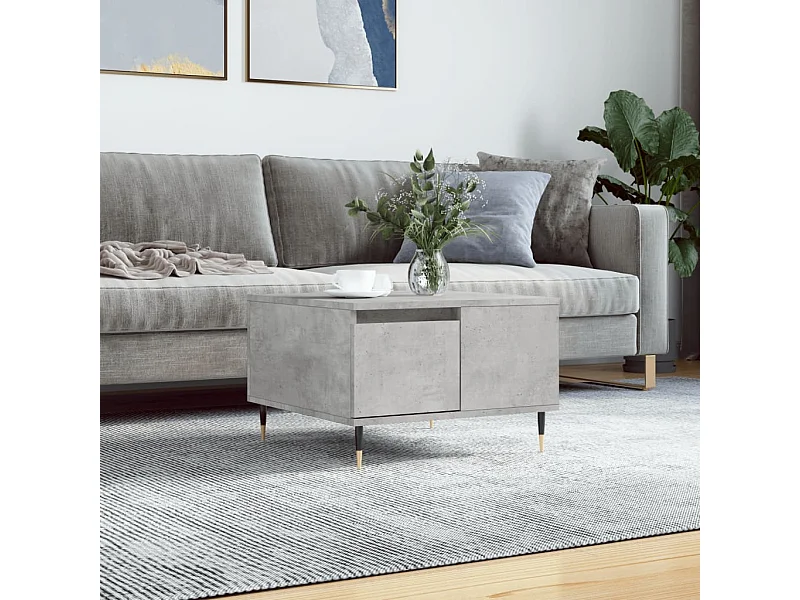 Couchtisch Beistelltisch Betongrau 55x55x36,5 cm Holzwerkstoff -MN27155