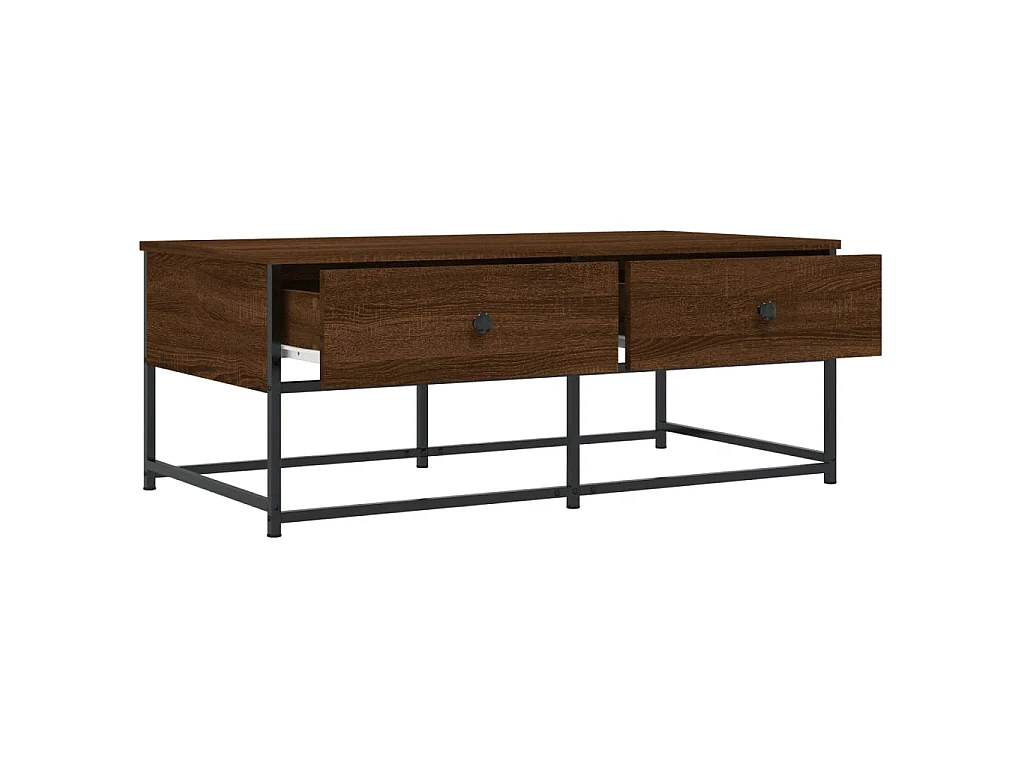 Couchtisch Braun Beistelltisch Eichen-Optik 100x51x40 cm Holzwerkstoff -MN11393