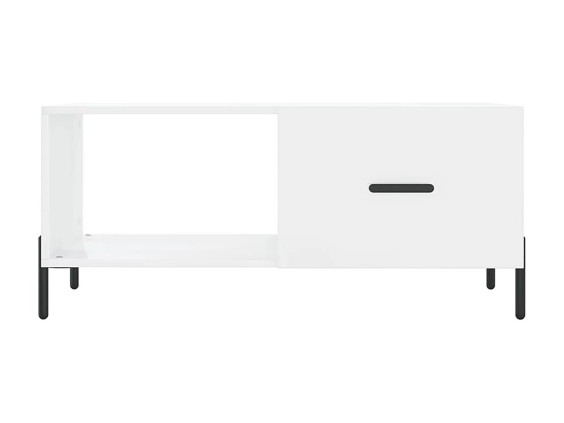 Couchtisch Beistelltisch Hochglanz-Weiß 90x50x40 cm Holzwerkstoff -MN81734