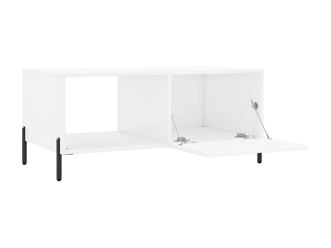 Couchtisch Beistelltisch Hochglanz-Weiß 90x50x40 cm Holzwerkstoff -MN81734