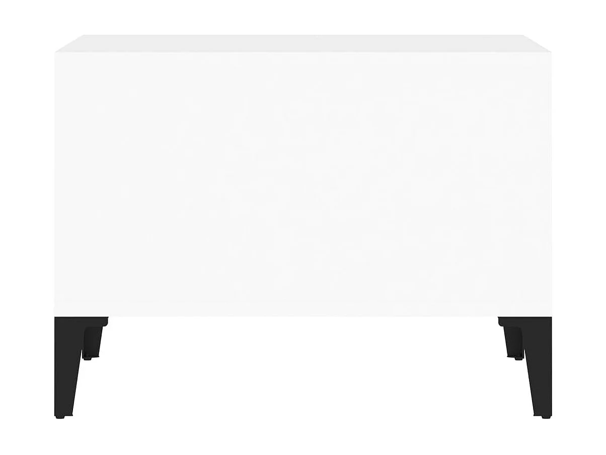 Couchtisch Beistelltisch Hochglanz-Weiß 60x50x36,5 cm Holzwerkstoff -MN72531