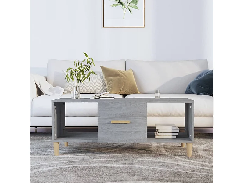 Couchtisch Beistelltisch Grau Sonoma 102x50x40 cm Holzwerkstoff -MN74632