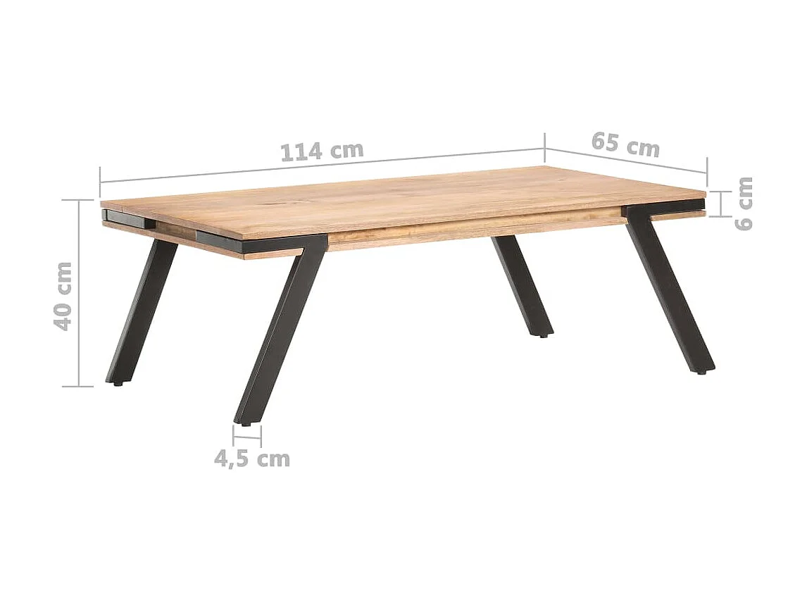 Couchtisch Beistelltisch 114x65x40 cm Mango Massivholz -MN33031