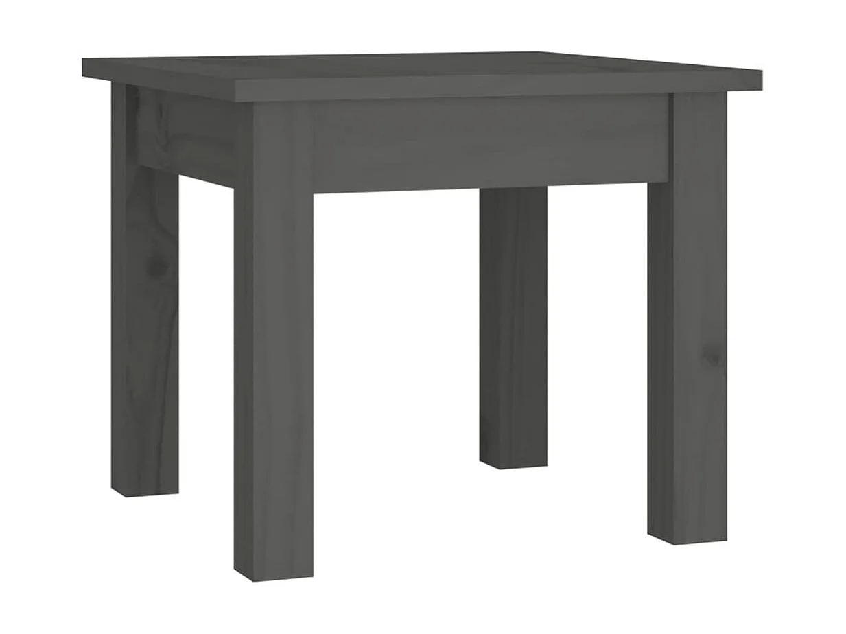Couchtisch Beistelltisch Grau 35x35x30 cm Massivholz Kiefer -MN70763