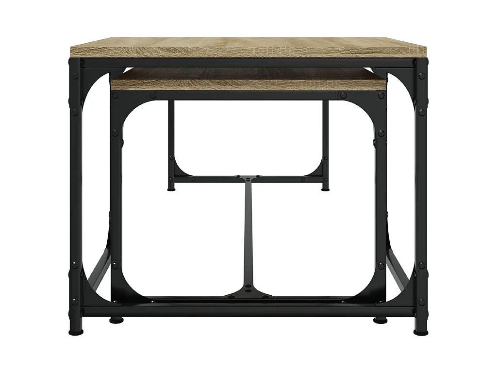 2er-Set Couchtische Beistelltisch Sonoma-Eiche Holzwerkstoff -MN30095