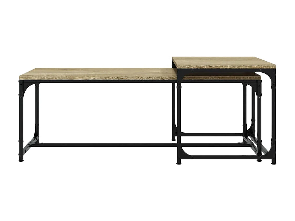 2er-Set Couchtische Beistelltisch Sonoma-Eiche Holzwerkstoff -MN30095