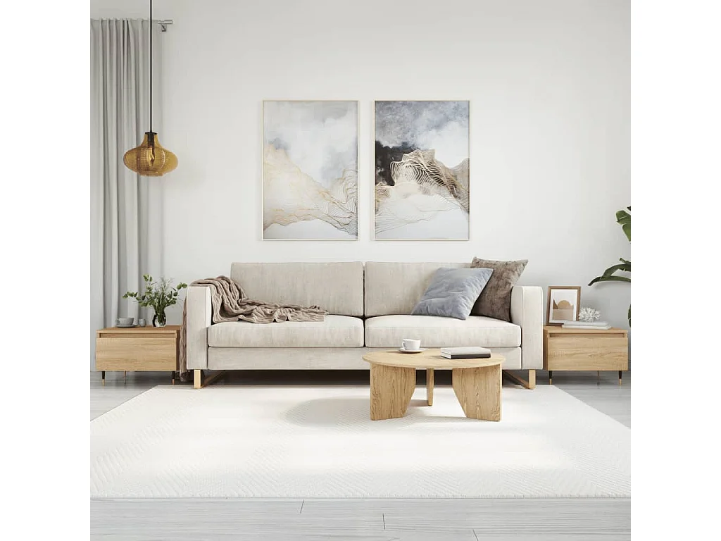 2er-Set Couchtische Beistelltisch Sonoma-Eiche 50x46x35 cm Holzwerkstoff -MN39979