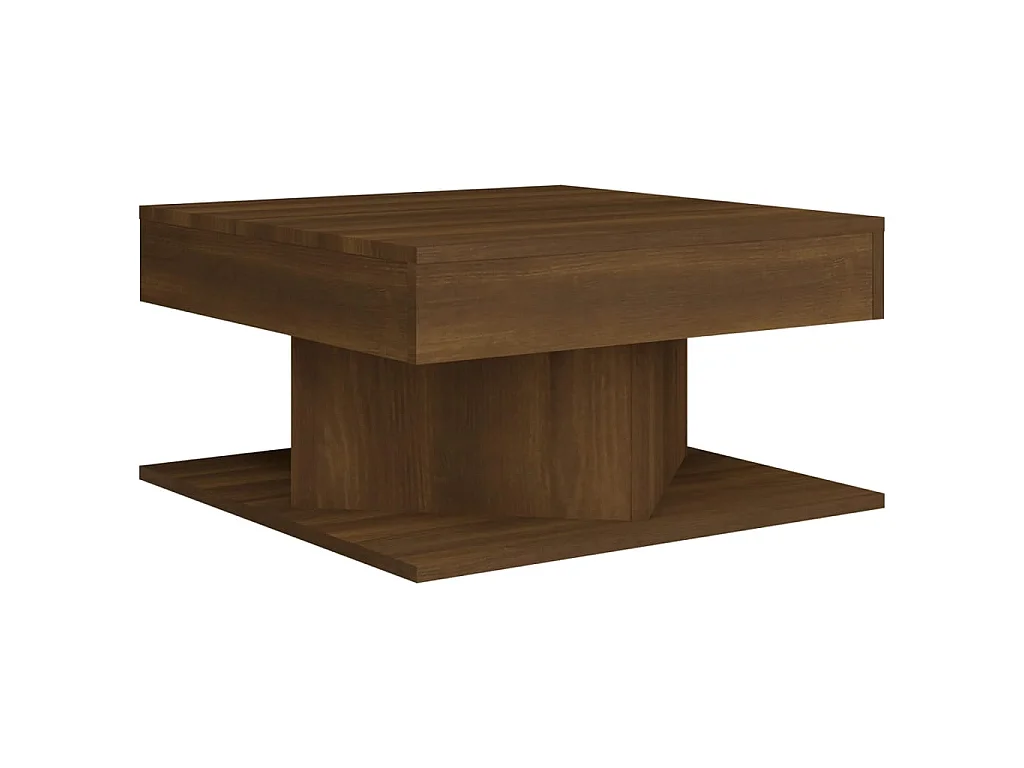 Couchtisch Braun Beistelltisch Eichen-Optik 57x57x30 cm Holzwerkstoff -MN12636