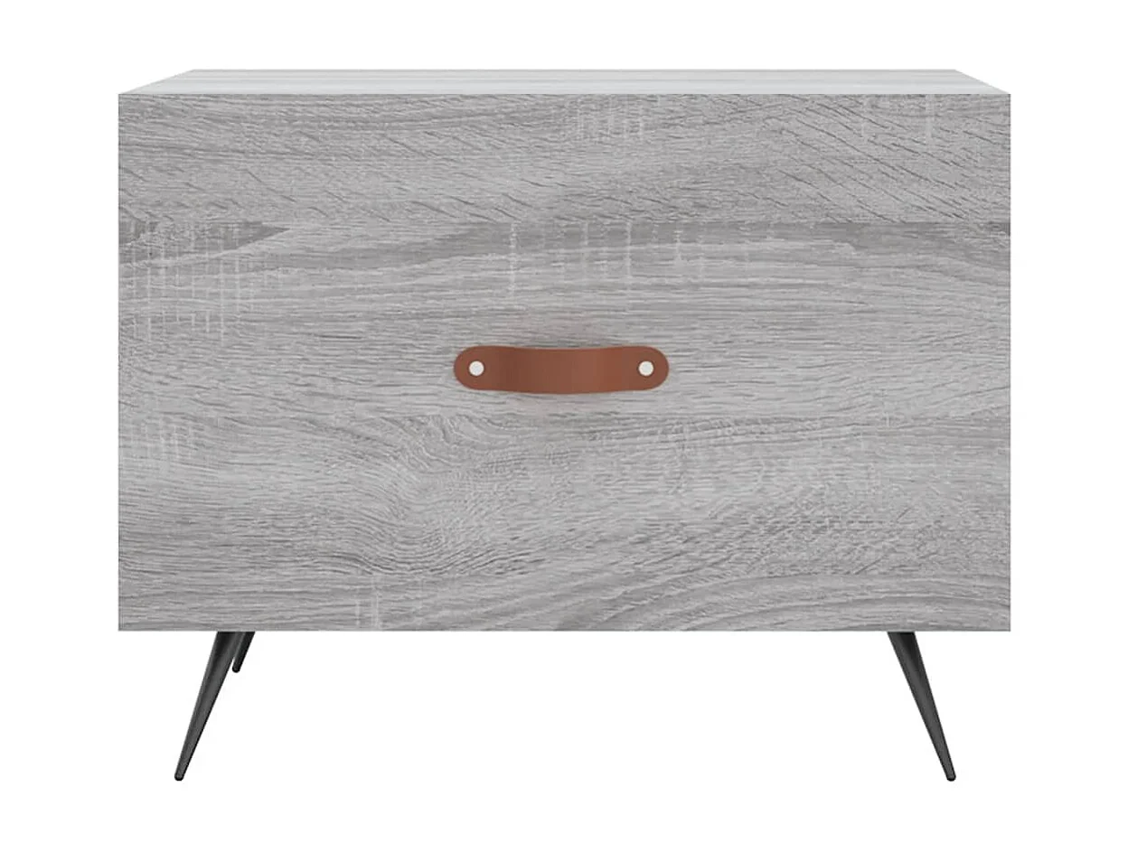 2er-Set Couchtische Beistelltisch Grau Sonoma 50x50x40 cm Holzwerkstoff -MN13860