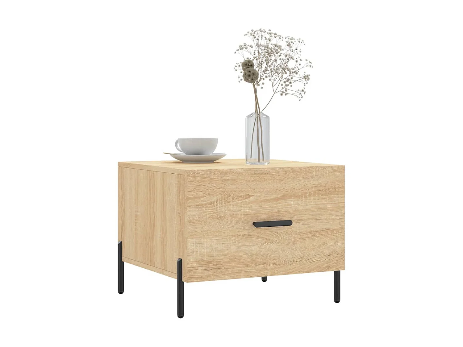 2er-Set Couchtische Beistelltisch Sonoma-Eiche 50x50x40 cm Holzwerkstoff -MN79199